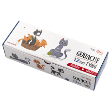 Набор гуашевых красок Cats 12х20 мл, ROSA Kids 301211