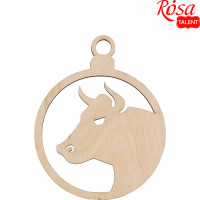 Заготовка для декорирования Бычок 3, фанера, 8х10см, 5шт, ROSA Talent