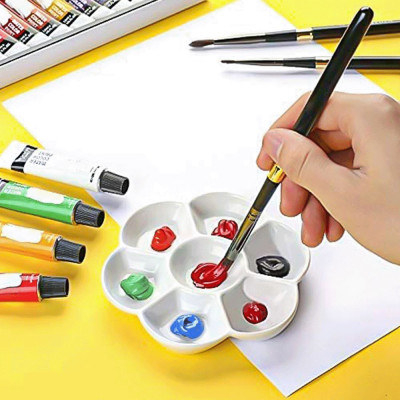 Палитра для акварели SINOART Квітка, фарфор, диаметр 15 см Палитра для акварели SINOART Квітка, фарфор, диаметр 15 см