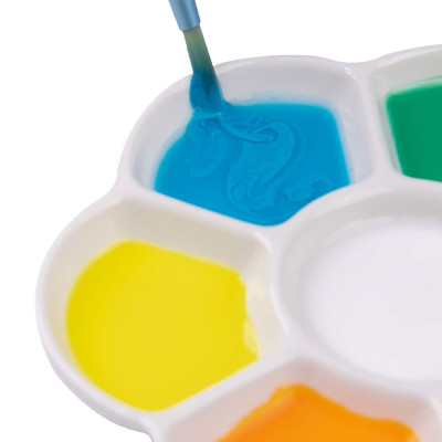 Палитра для акварели SINOART Квітка, фарфор, диаметр 15 см Палитра для акварели SINOART Квітка, фарфор, диаметр 15 см