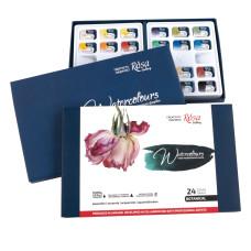 Набір акварельних фарб BOTANICAL, 24*2,5мл, кювета, картон, ROSA Gallery