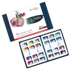 Набір акварельних фарб BOTANICAL, 24*2,5мл, кювета, картон, ROSA Gallery
