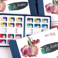 Набір акварельних фарб BOTANICAL, 24*2,5мл, кювета, картон, ROSA Gallery
