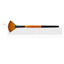 Кисть Синтетика веерная, FLAME 1368FN, №8, кор ручка ROSA 1368FN08