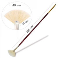 Кисть Щетина веерная, 6007, № 4, длинная ручка KOLOS