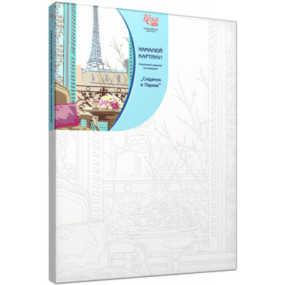Набір-стандарт, техніка акриловий живопис за номерами, "Сніданок у Парижі", ROSA START