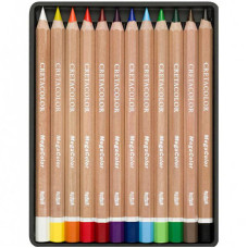 Набір кольорових олівців, MEGACOLOR, 12шт., мет. коробка, Cretacolor