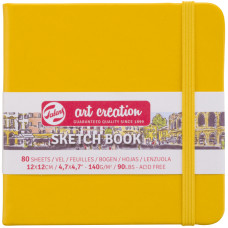 Скетчбук для графики Art Creation 140 г/м2, 12х12 см, 80 л Golden Yellow