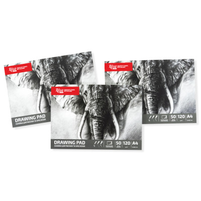 Склейка для малюнка, Слон, А4 (21*29,7 см), 120г/м2, 50л, ROSA Studio