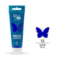 Акрил для декору, Синій, матовий, 75 мл, ROSA TALENT