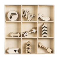 Набор мини-заготовок, Стрелки направляния, 10,5*10,5 см, 45 шт, Knorr Prandell (2118521038)