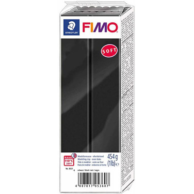 Пластика Soft, Чорна, 454 г, Fimo