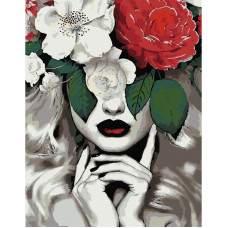Набір картина за номерами стандарт, „Flower Queen“, 35х45 см, ROSA START (N00013672)