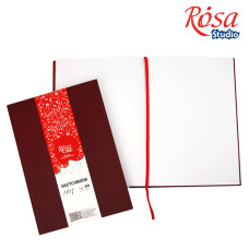 Блокнот A4 (21х29,7см), 100 г м , 96л., бордо, ROSA Studio