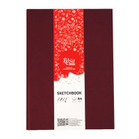 Блокнот A4 (21х29,7см), 100 г м , 96л., бордо, ROSA Studio