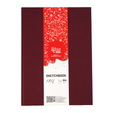 Блокнот A4 (21х29,7см), 100 г м , 96л., бордо, ROSA Studio