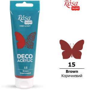 Акрил для декору, Коричневий, матовий, 75 мл, ROSA TALENT (322215)