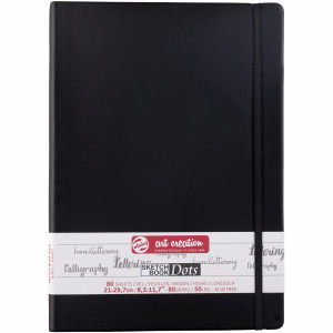 Блокнот для графики и каллиграфии в точку Talens Art Creation DOTS, 21*30 см, 80 г/м2, 80л, черный, Royal Talens
