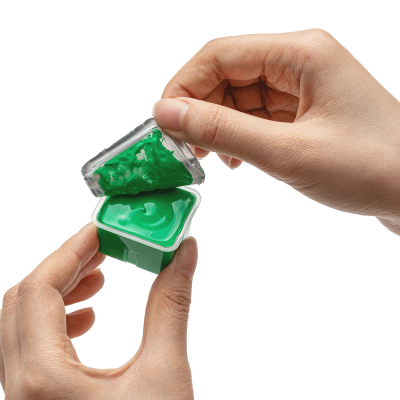 Набор гуашевых красок HIMI Jelly Cup 18x30 мл, 3 кисти, зеленый пластиковый пенал Набор гуашевых красок HIMI Jelly Cup 18x30 мл, 3 кисти, зеленый пластиковый пенал