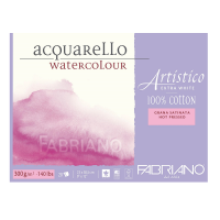 Склейка для акварелі Artistico EXTRA WHITE 23х30, 5см 300г/м2 20л дрібне зерно Fabriano