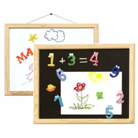 Доска магнитная (мел + маркер), 40х50 см, сосна, ROSA Studio