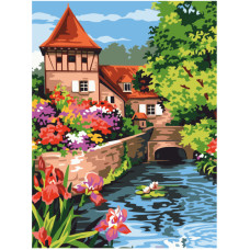 Холст на картоне с контуром, Пейзаж №35, 30х40, хлопок, акрил, ROSA START (GPA283835)