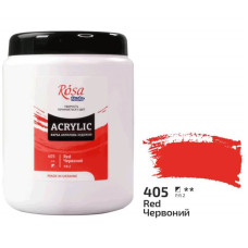 Краска акриловая, Красная, 1000 мл, ROSA Studio 322001405