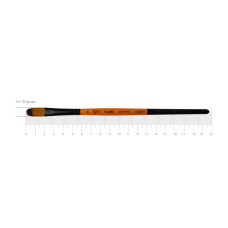Пензель Синтетика овальна, FLAME 1368FR, №6, коротка ручка ROSA 1368FR06 