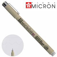 Линер PIGMA MICRON (0.1), 0,25мм, Серый, Светлый, Sakura