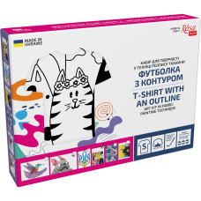 Набор, футболка-раскраска, „Котики“, хлопок 100%, размер S, ROSA Talent