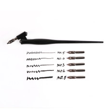 Набор для каллиграфии SINOART, скошенный держатель, 5 перьев, блистер