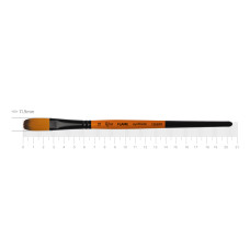 Кисть Синтетика овальная, FLAME 1368FR, №12, кор ручка ROSA 1368FR12