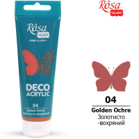 Акрил для декору, Золотисто-вохряний, матовий, 75 мл, ROSA TALENT (322204)