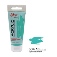 Краска акриловая, Бирюзовая зеленая, 60 мл, ROSA Gallery