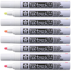 Маркер Pen-Touch Желтый, флуоресцентный, средний (MEDIUM) 2.0 мм, Sakura (XPFKA302)