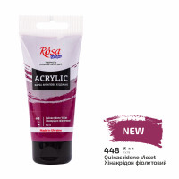 Краска акриловая, Хинакридон фиолетовый (448), 75 мл, ROSA Studio