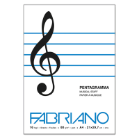 Альбом для нот MUSICA, 21х29,7см, 80г/м2, 16 листов, Fabriano