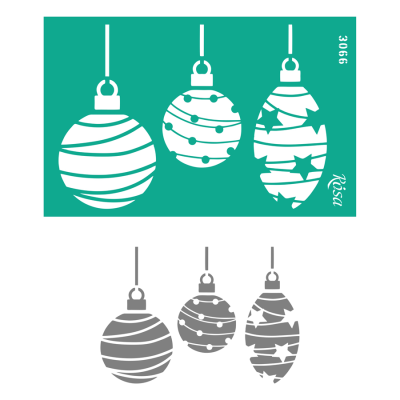 Трафарет многоразовый, №3066, Элементы и надписи 13х20см, серия Новый год, ROSA Talent