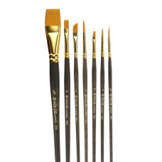 Набор кистей 7061, синтетика круг/плос/угл, 3/3/1 шт, KOLOS