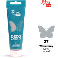 Акрил для декора Серый теплый, матовый, 75 мл, ROSA TALENT (322227)