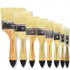 Пензель Щетина флейц, Wide 8043, № 50, коротка ручка KOLOS