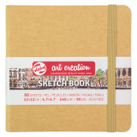 Скетчбук для графики Art Creation 140 г/м2, 12х12 см, 80 л Kraft