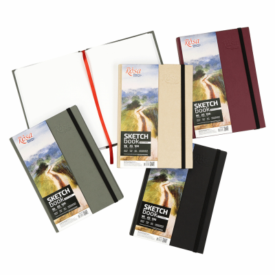 Блокнот A5 (14,8*21см), 100г/м, 96л., бордо, ROSA Studio