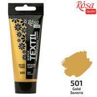 Краска по ткани акриловая, Золото, 60 мл, ROSA TALENT (263460501)