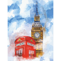 Холст на картоне с контуром, Города №1, 30х40, хлопок, акрил, ROSA START (GPA284212)