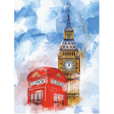 Холст на картоне с контуром, Города №1, 30х40, хлопок, акрил, ROSA START (GPA284212)