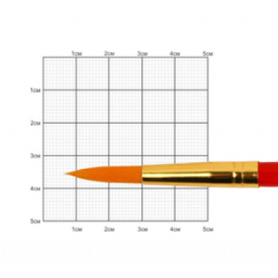 Пензель Синтетика кругла, № 10, коротка ручка ROSA START