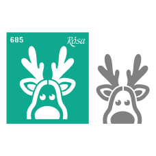 Трафарет многоразовый самоклеющийся, №685, 9х10см, серия Новый год, ROSA Talent