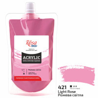 Фарба акрилова Рожева світла 200 мл ROSA Studio