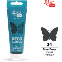 Акрил для декору, Синій темний, матовий, 75 мл, ROSA TALENT (322224)